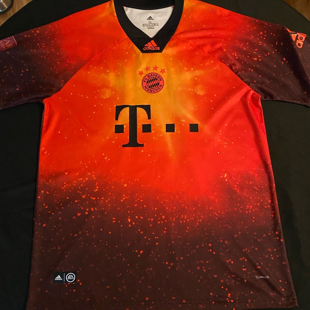 Adidas Orange and Black FC Bayern Jersey